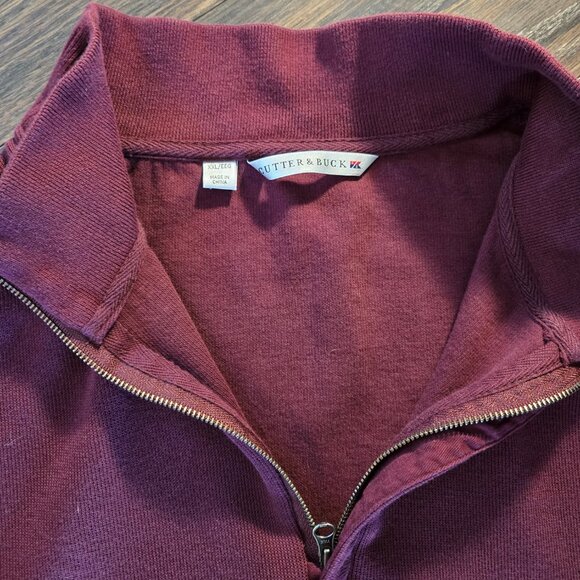 CUTTER & BUCK Men's 100% Cotton Burgundy Mock Neck Pullover SIZE XXL - Picture 3 of 5